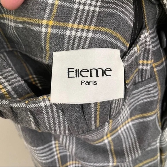 ELLEME Gray Cut Out Baggy Checked Pants size xs - Picture 6 of 6